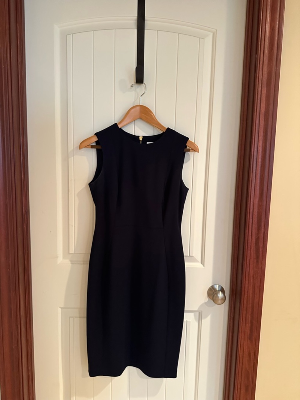 Calvin Klein Navy Sleeveless Sheath Dress